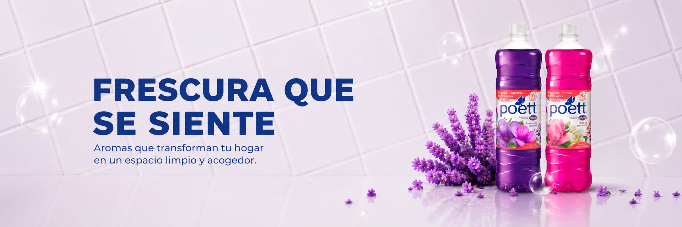 imagen que dice frescura que se siente con dos productos poett